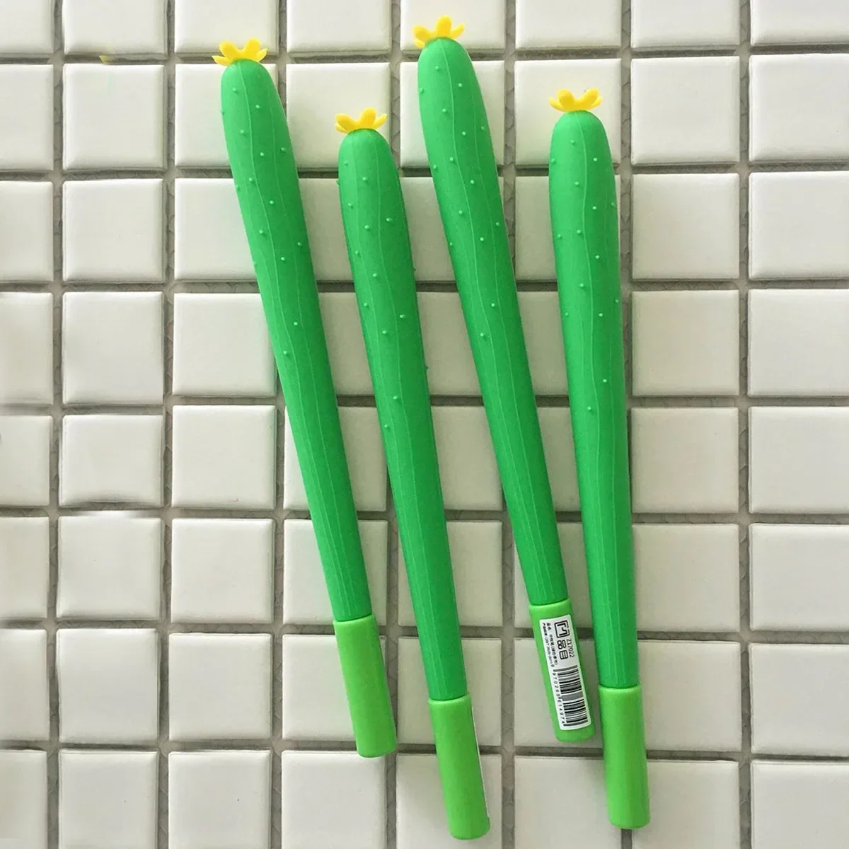 A 24pcs Creative Modeling Soft Silicone Cucumber Neutral Pen Signature Pen Students Learn Stationery Signature Pen B