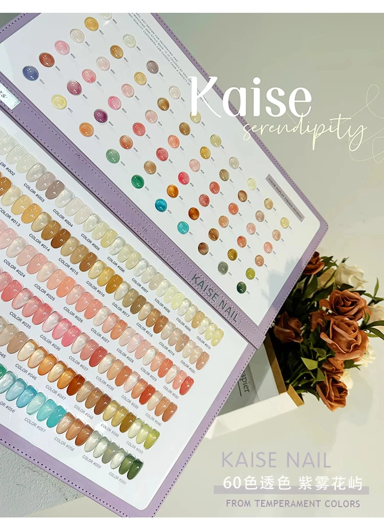 KAISE Transparent color 60 Colors Nail Gel Set Nail Salon Nail Shop 2024 New Hot item Professional Fashion Nail Art Kit Custom