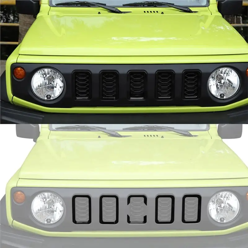 NEW HOT in Stock-6Pcs Front Grill Mesh Inserts Cover Grille Guard Trim Kit For Suzuki Jimny 19-2024 Car Exterior Accessories