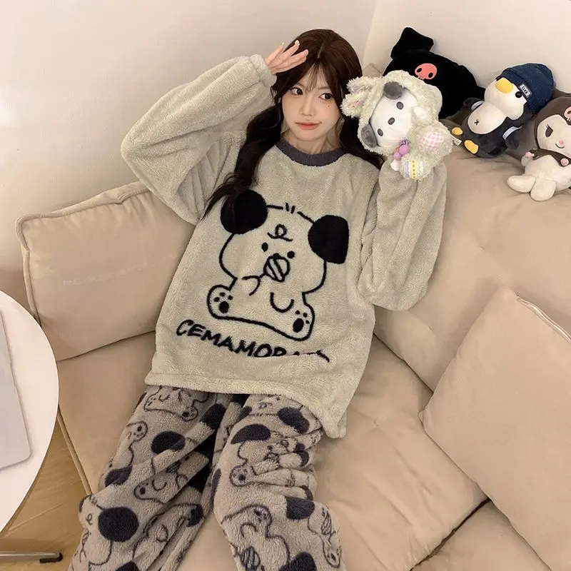 

Women's Pajama Set Girl Winter Homewear Hot Hot Quilted Pajamas Woman Sexy Nightwear Sleeping Clothes Christmas Funny Sleepwear