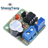 TZT 12V LM358 Accumulator Sound Light Alarm Board Buzzer Prevent Over Discharge Controller Module Without Overvoltage Protection