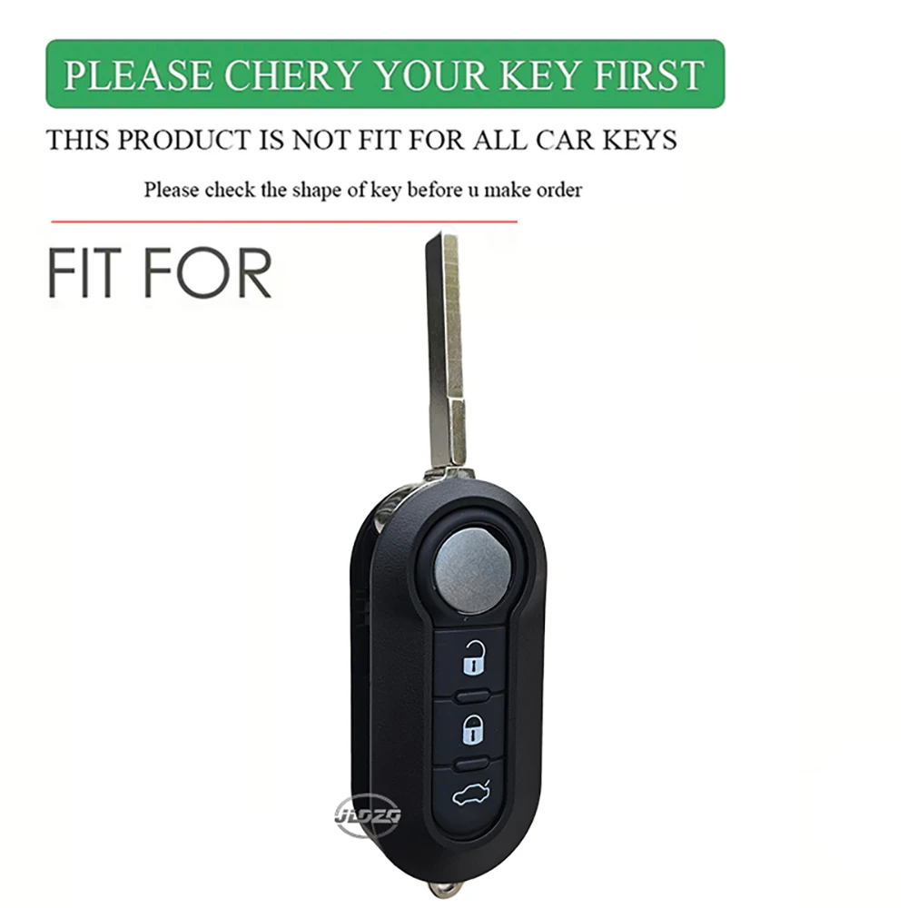 Silicone Car Key Case Cover For Fiat 500 Ducato Panda 500L Punto Lancia Musa Citroen Car Keyring Keychain Interior Accessories
