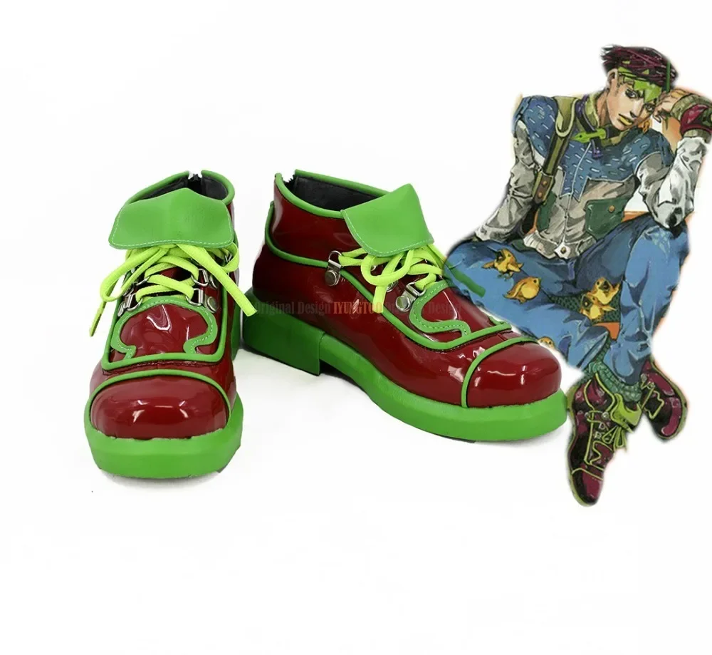 

Rohan Kishibe Cosplay JOJO's Bizarre Adventure Rohan Kishibe Brown Cosplay Shoes Boots Custom Made
