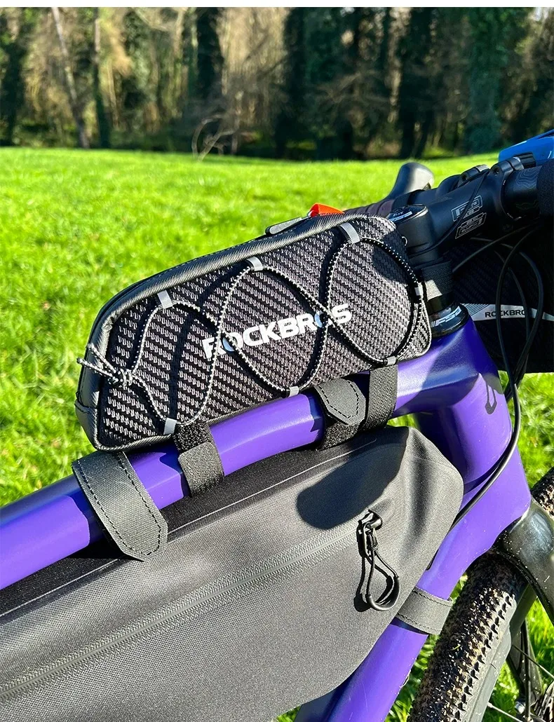 ROCKBROS Fahrradtasche Wasserdicht Reflektierend Vordere Oberrohr-Tasche Ultraleichte Fahrradtasche Radfahrtasche Touren-Ausrüstung – Detail 3