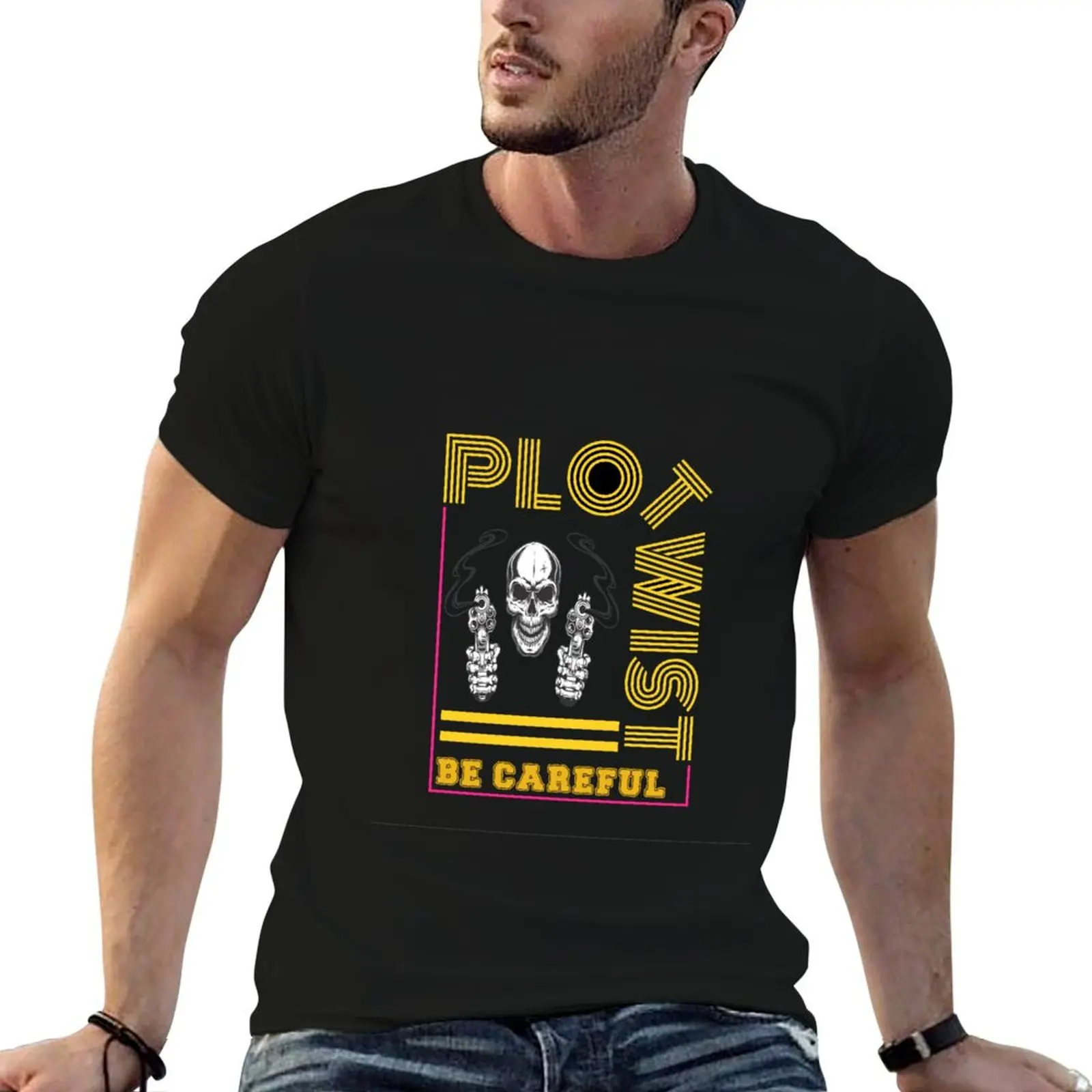 Be careful of the conspiracy may turn you into a skull T-Shirt Trendy Pattern T-Shirt for Men