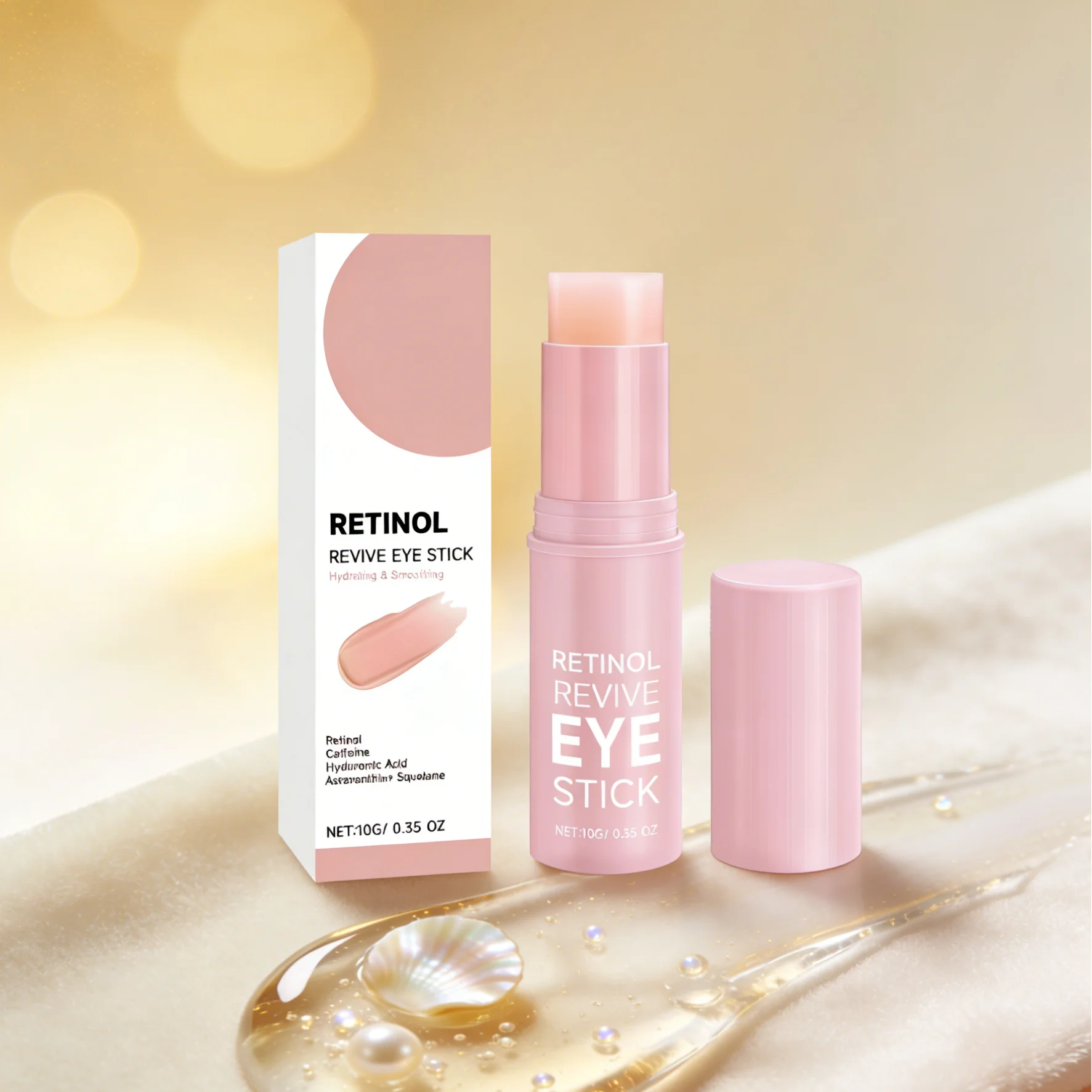 Retinol Eye Stick Firming Skin Lifting Soft Smooth Elimination Dark Circles Deep Hydration Hyaluronic Acid Caffeine Eye Cream