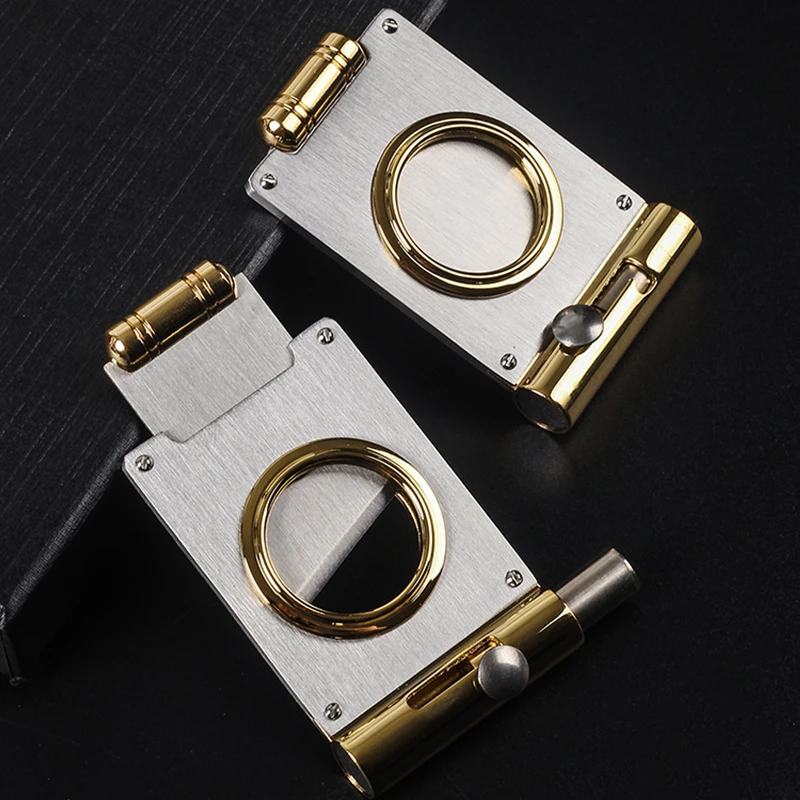 

Cigars Cutter Punch Pocket Metal Cigar Cutter Sharp Blade Stainless Steel Cigar Guillotine Portable Cigar Punch