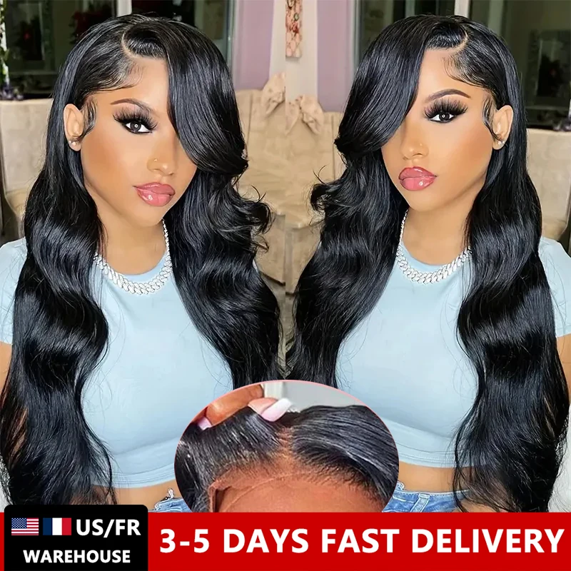 Glueless Wigs Body Wave Pre-Cut 6x4 5x5 Lace Closure Remy Human Hair 13x4 HD Lace Frontal Wig Brazilian Curly Wave Ready Wear