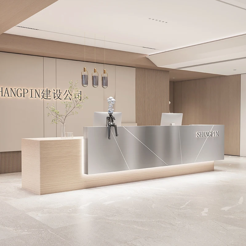 Table Reception Aesthetic Salon Counter Shop Service Hairdressing Minimalist Furniture Help Desk Customer Center Recepcion Bar