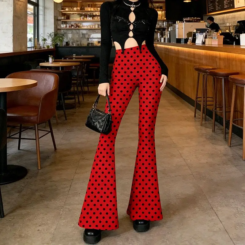 Spring Summer Lightweight Women Leggings Flared Pants Skinny Print Casual Pants Leggings Mujer Gym Clothes High-Waisted Trousers