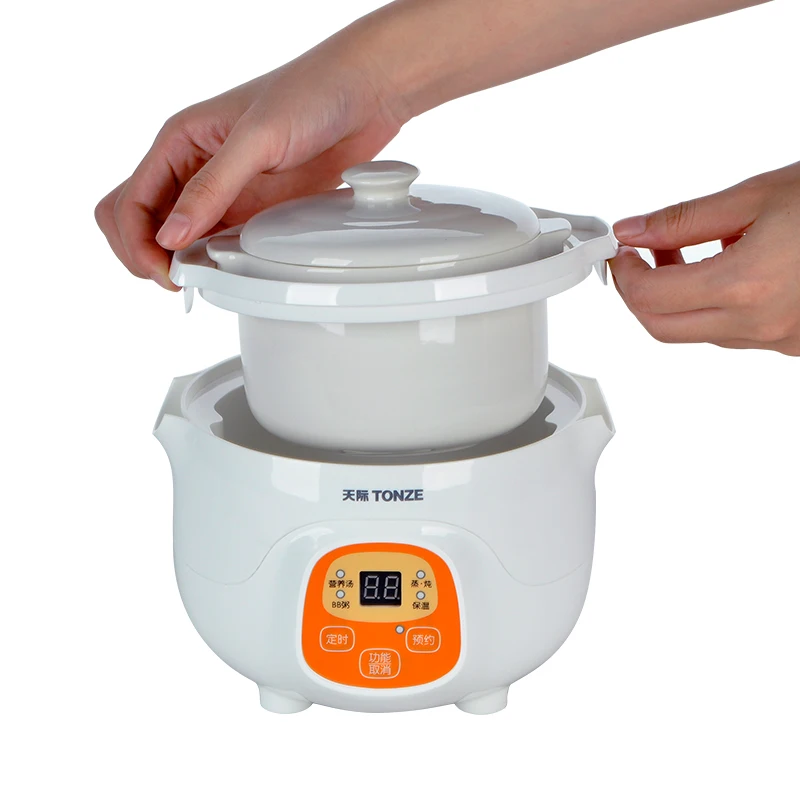 Electric stew pot ceramic water-proof 0.7L baby BB cooker slow porridge kitchen appliance