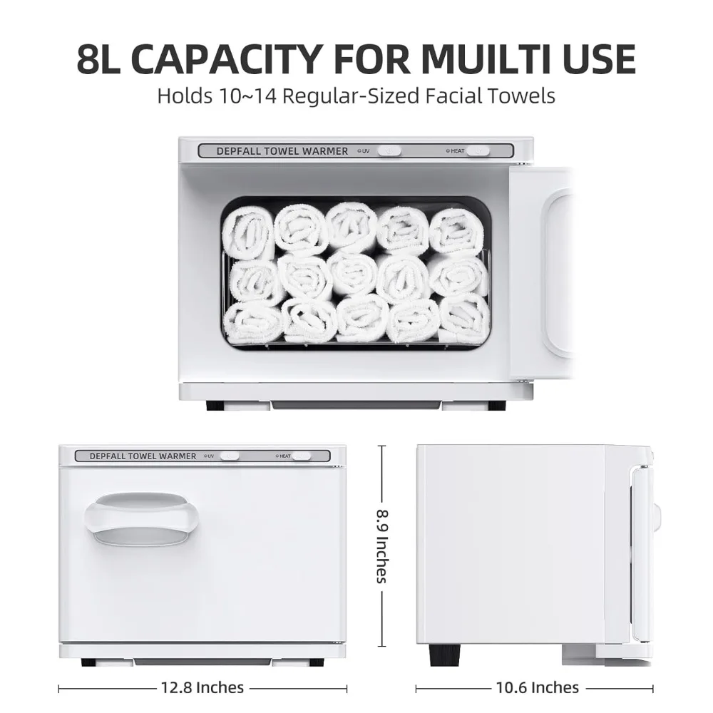 소형 핫 타올 워머, 8L 핫 타올 캐비닛, 2 인 1 개인 타올 워머, 페이셜, 욕실, 이발사, 살롱, 미용사용 스파