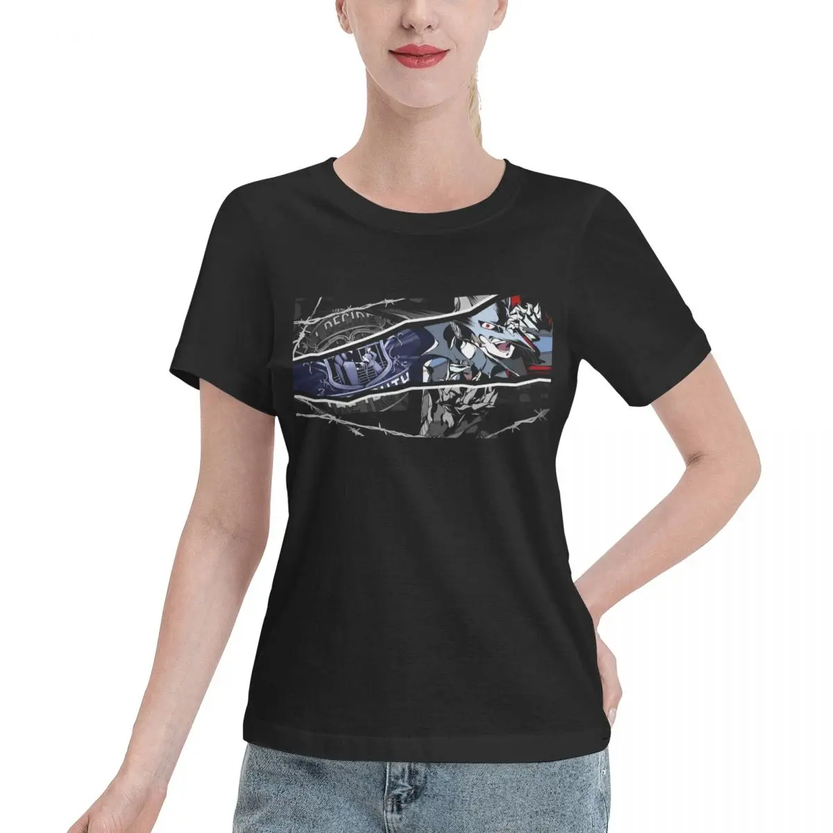 Wardrobe Filler Unhinged Goro Akechi Battle Victory Screen Women's T-shirt Vintage Retro Travel Wear Top