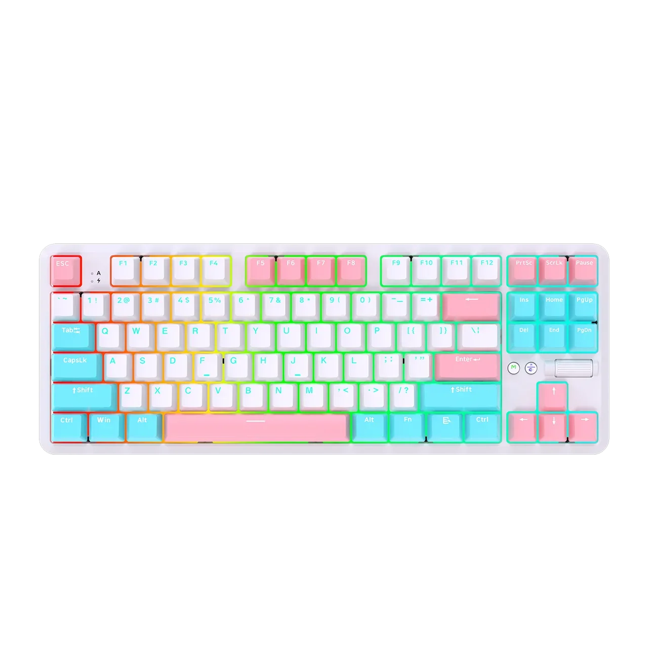 Heijue K870TPro mechanical keyboard customized Bluetooth three-mode wireless hot-swappable 87-key RGB