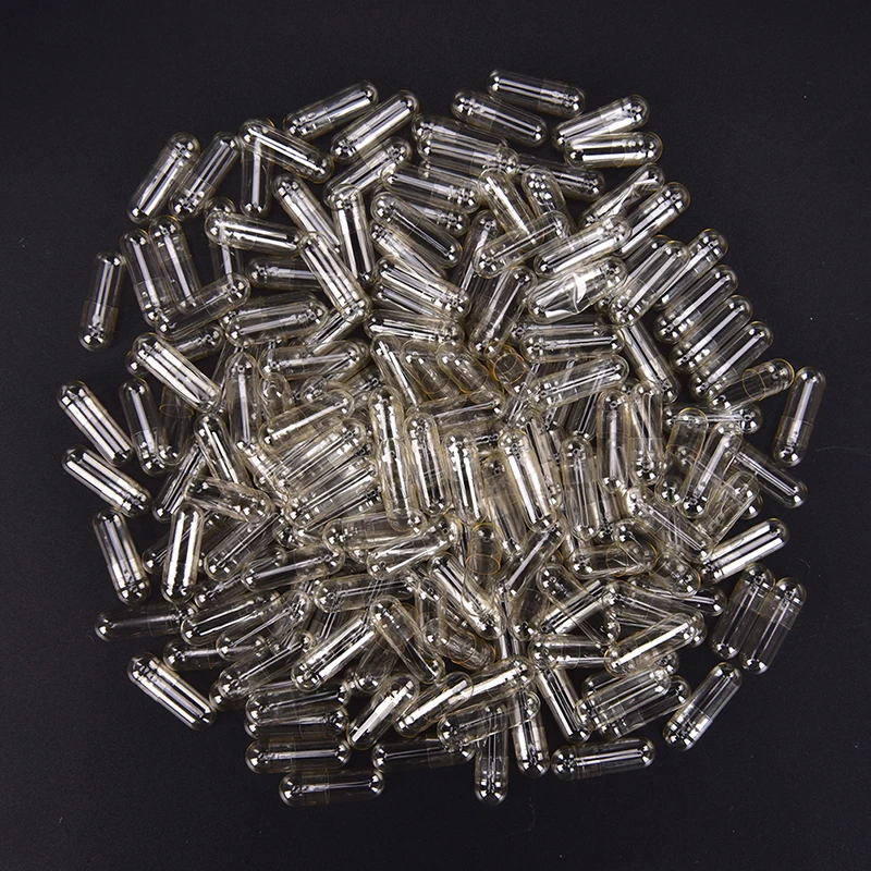 

1000pcs/bag 0# Transparent Capsule Empty Shell Clear Gelatin Capsules Pill Case Vcaps DIY Health Medical Medicine Box