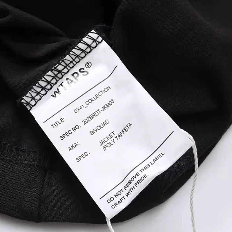 2024 New WTAPS T-shirt Japanese Fashion Brand Simple Loose Letter Pattern Round Neck Short-sleeved T-shirt Wtaps Top Tee