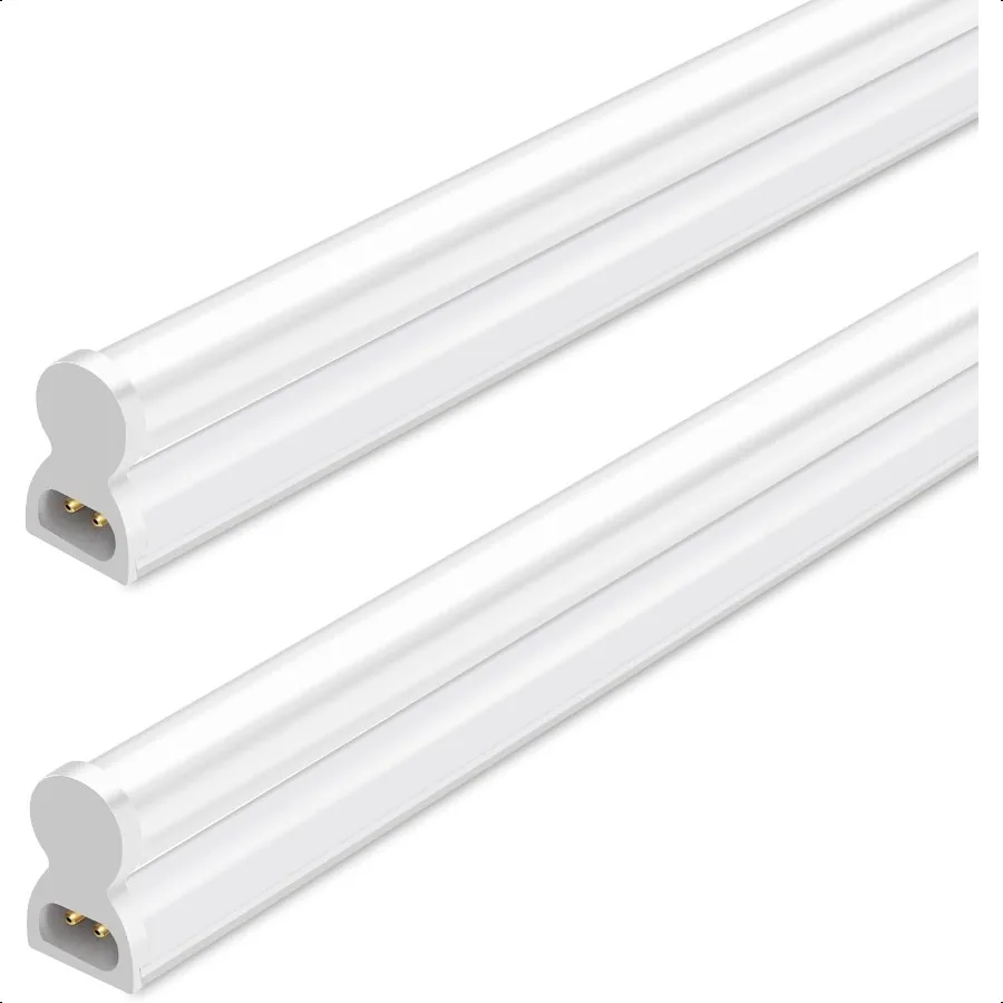 

2 Pack LED Shop Light 4FT T5 Integrated Single Fixture 22W 2200lm 6500K er Bright White Linkable Shop Light Utility Shop Lights