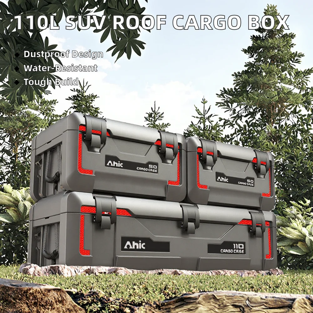 Wholesale Up To 100 Liter HDPE Waterproof Dustproof Outdoor Car Roof Rack SUV Roof Box Camping Storage Cargo BoxATV&UTV