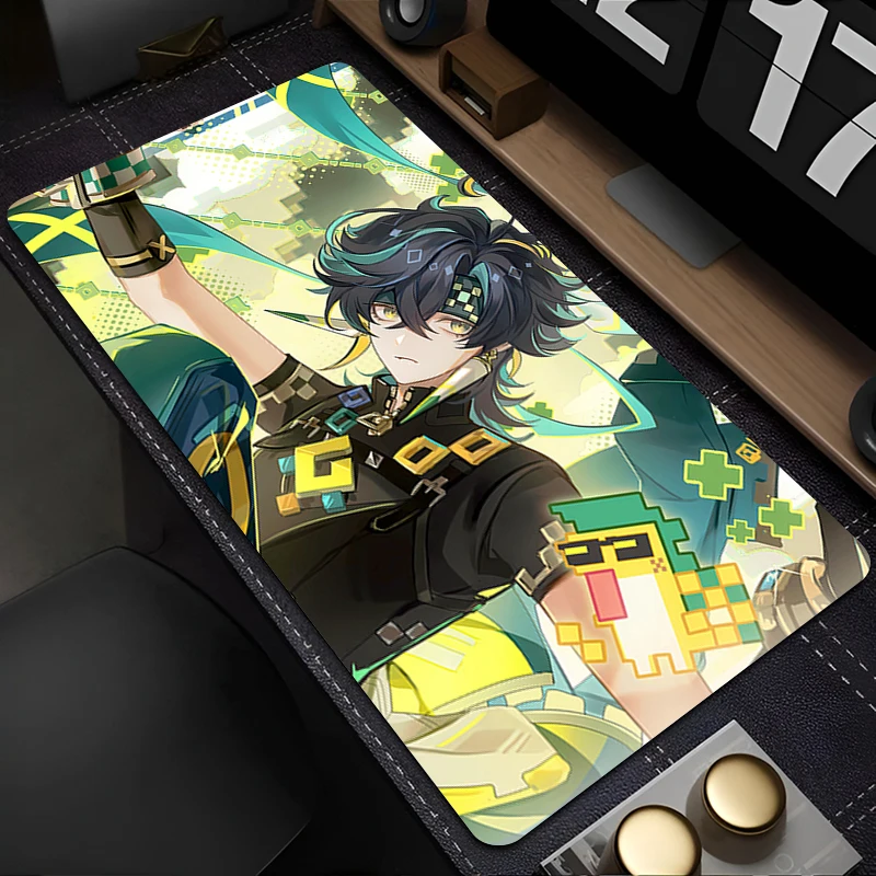 

Mousepad Gaming Mouse Pad PC Accessories Non-slip Anime Keyboard Pad Large Desk Mat Rubber G-genshin Impact Kinich Extended Pad