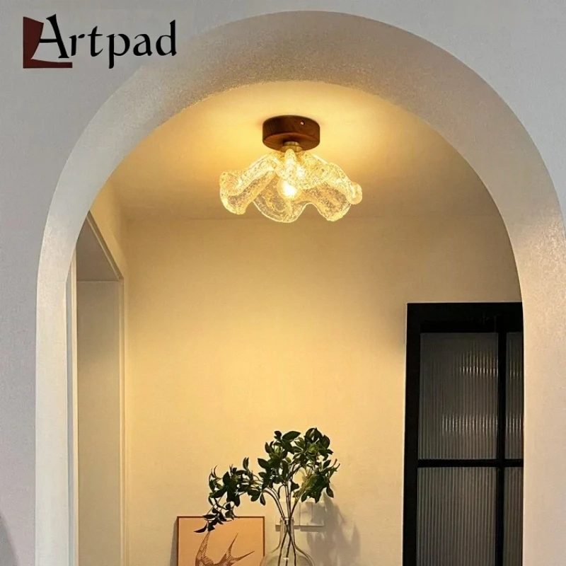 

Artpad Resin Ceiling Light E27 LED for Corridor Balcony Loft D26cm Petal Design Small Ceiling Lamp
