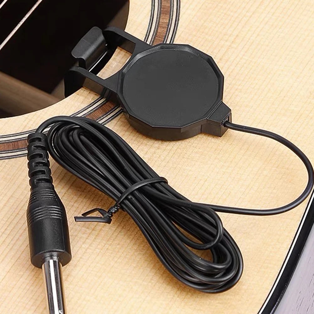 Audio Jack Clip-on Pickup Microphone Piezo Violin Acoustic Guitar Pickup Compatible with Acoustic Guitar Violin Banjo Ukulele