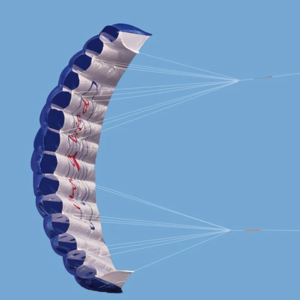 Cometa de doble potencia para acrobacias, paracaídas suave de doble línea de 1,4 m, juguete volador de 30 metros, deporte, playa, interacción familiar