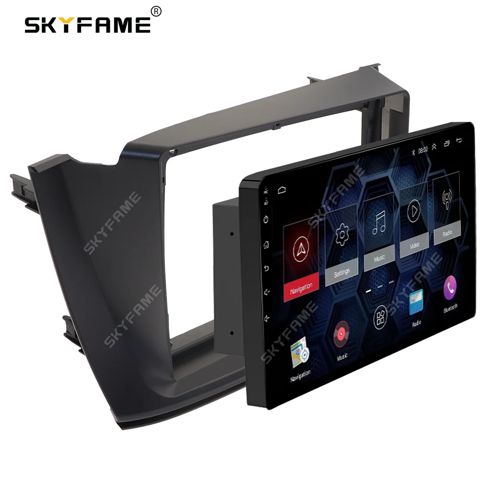 SKYFAME-Adaptador de Fascia para marco de coche, Kit de Panel de montaje para tablero de Radio Android para Geely Borui GC9