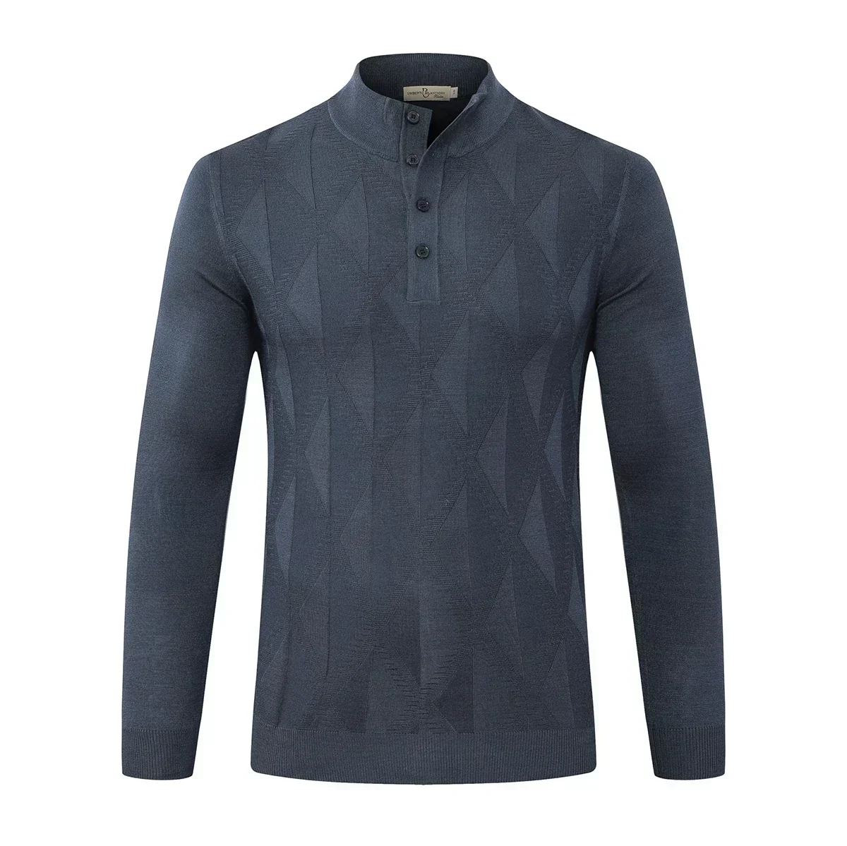 OECHSLI Sweater wool men's 2025 Autumn Winter new warmButton elasticity knitting high quality big size M-5XL