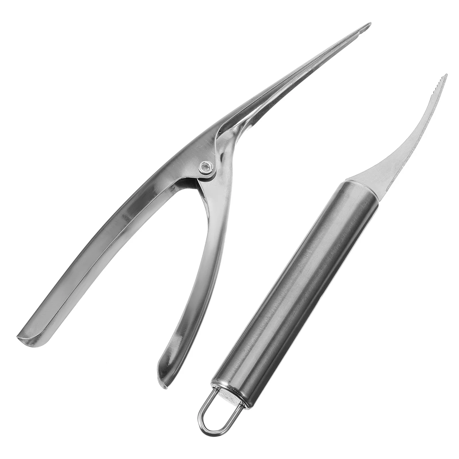 1 Set Stainless Steel Shrimp Peeler Portable Shrimp Thread Cutter Ergonomic Convenient Fish Scale Remover Daily Use Kitchen