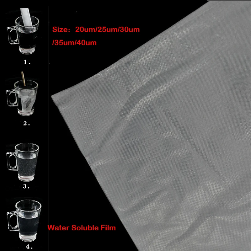 Water Soluble Embroidery Stabilizer 100x100cm, Tear Away Backing Fabric for Machine Sewing, DIY Craft Dissolvable PVA Film