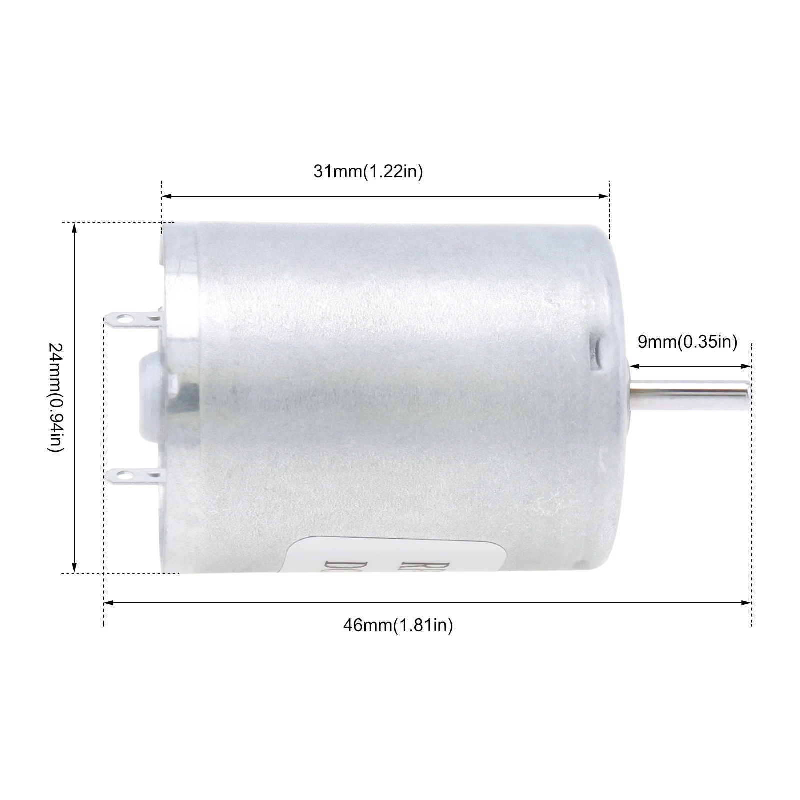 RF370 12V DC Motor 5600RPM Mute Low Speed Small Motor for Household Electric Appliances, RF370 Micro Motor