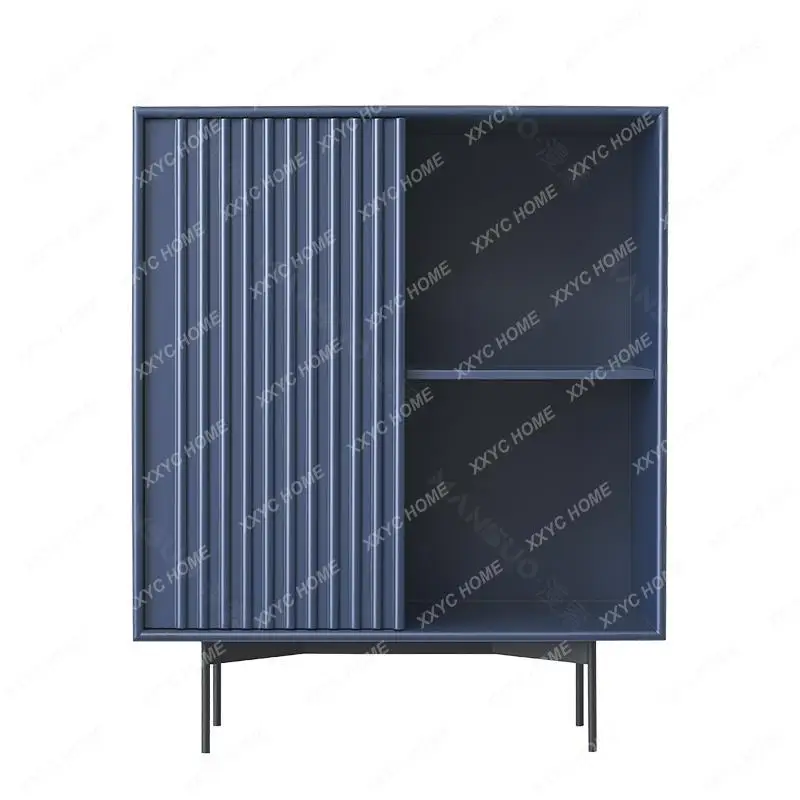 

L light luxury simple dark blue side cabinet size simple dining side cabinet
