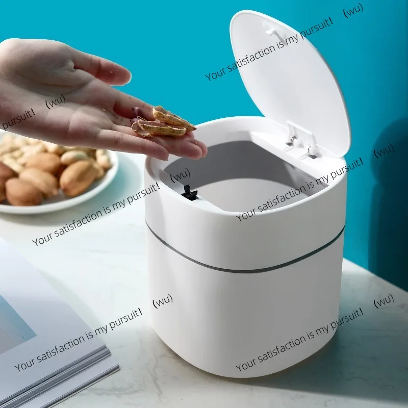 Desktop mini trash can press type, ins style high value
