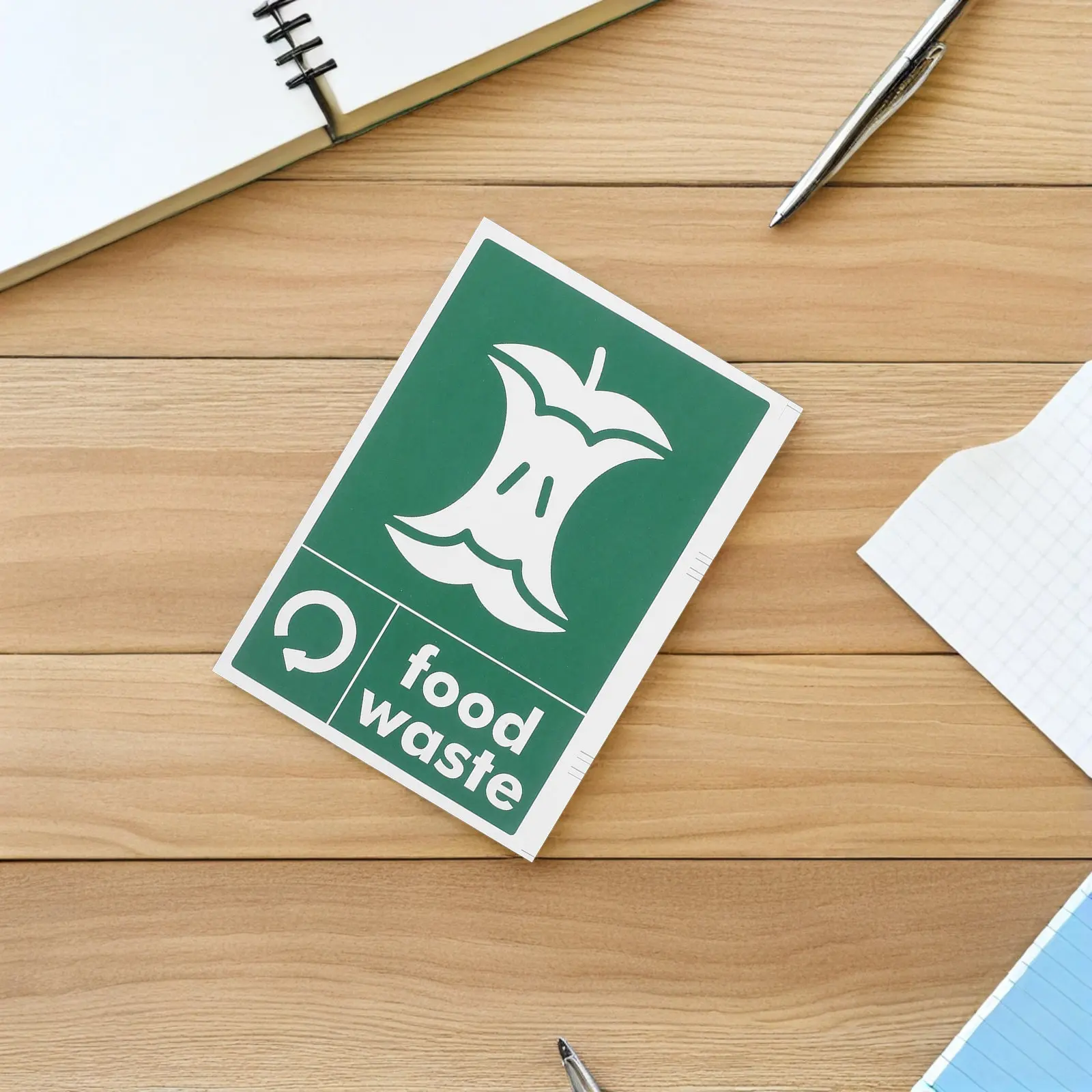 10Pcs Environmental Sticker Creative Self-Adhesive Garbage Classification Trash Bin Decal Recycling Sticker for Public Spaces 4