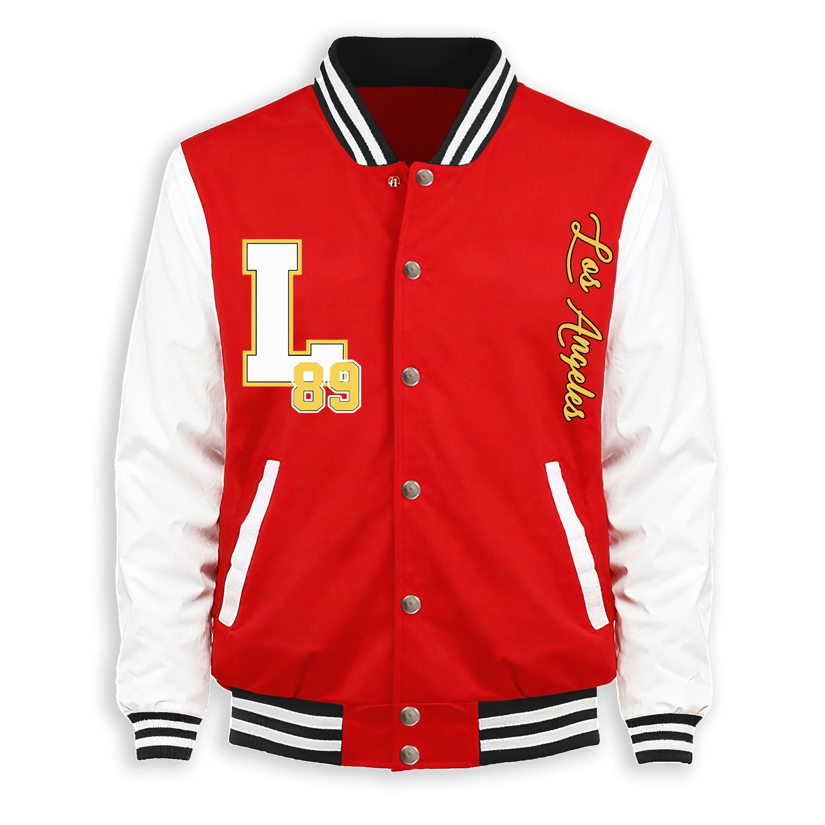 

Огромная мужская бейсбольная куртка с принтом L и номер 89, модная уличная одежда в стиле хип-хоп, флисовый свободный трикотаж, унисекс, универсальное осеннее пальто