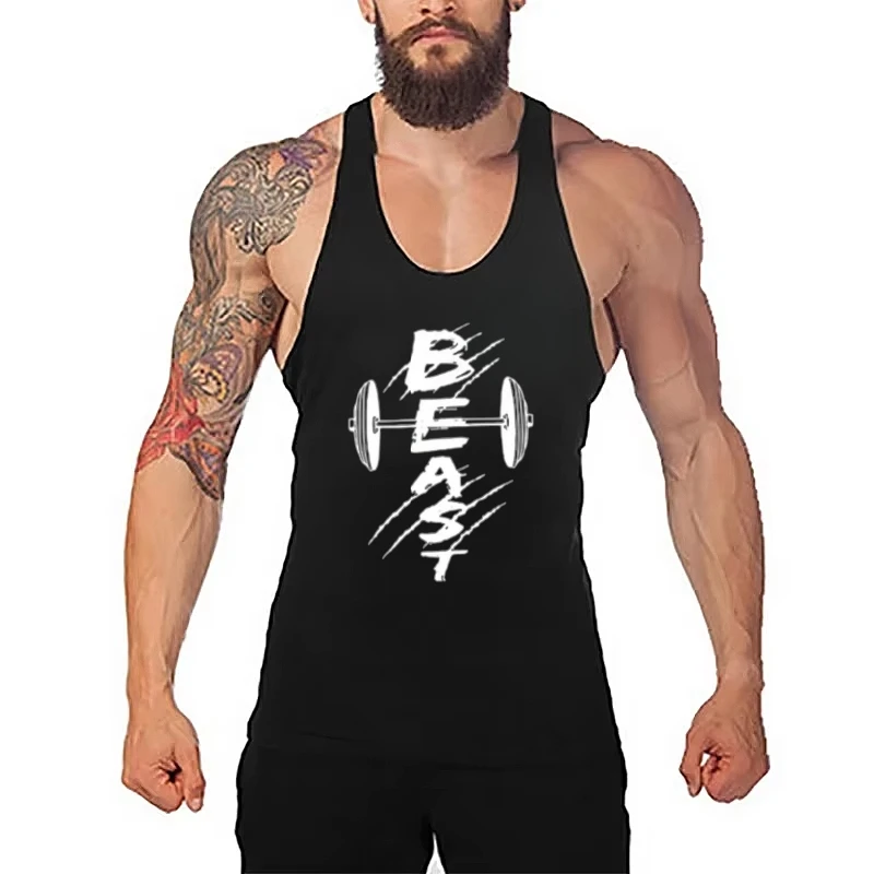 2025 Men’s Stringer Gym Vest – Y-Back Sleeveless Tank Top, Cotton Breathable Slim Fit for Bodybuilding, Fitness & Running