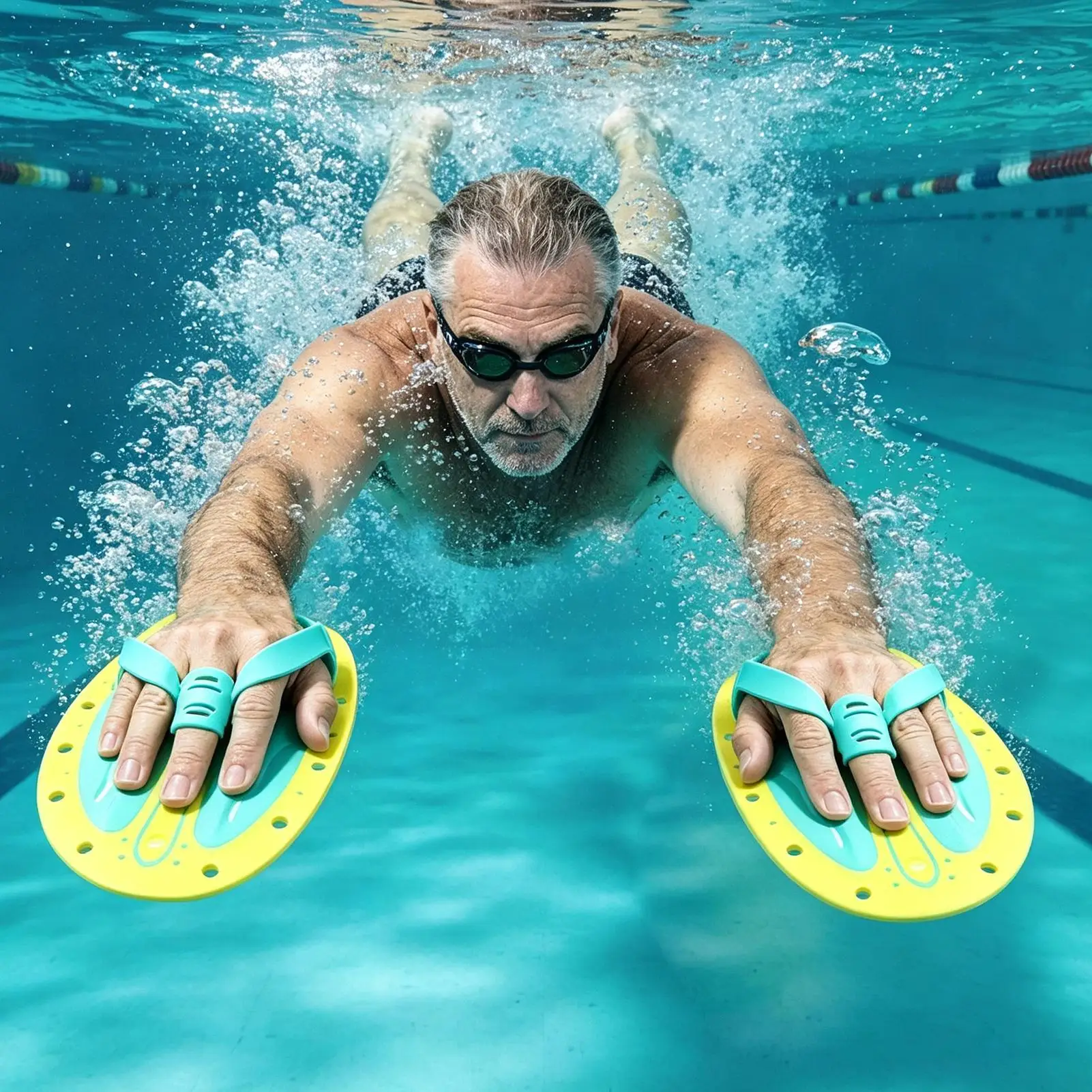 Swim Paddles Swim Practice Gear With Adjustable Strap Swimming Practice Hand Fins For Students Trainees Beginners Kids Adults