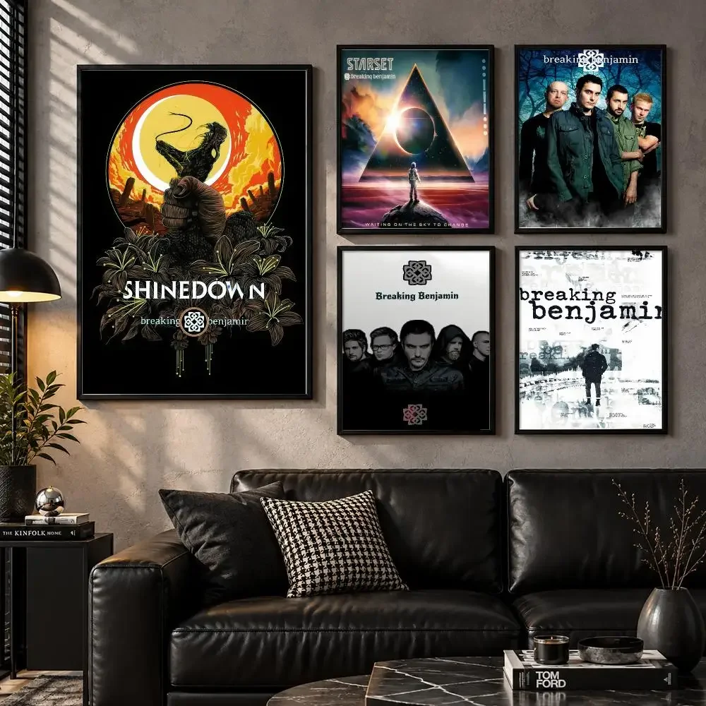 B-Breaking Benjamin Poster Wall Art Sticker For Living Bedroom Bar Home Decor Mural Painting Decoration