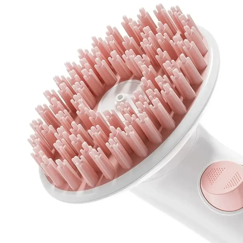 แปรงอาบน้ำสัตว์เลี้ยงด้ามยาว ฟองเร็ว ผ่อนคลาย เครื่องมือทำความสะอาดขนสุนัข ซิลิโคนนุ่มสบาย แปรงโฟมนวดสัตว์เลี้ยง