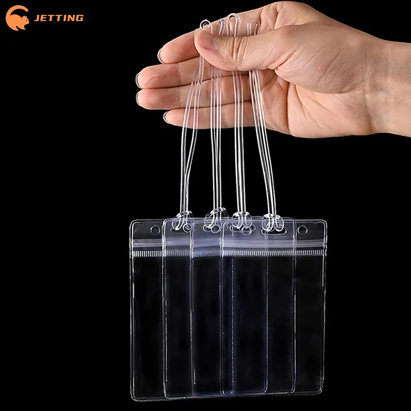 (New) 50/100pcs 15cm Travel Tags Plastic Bag Loops Transparent Luggage ID Label Strap Holder