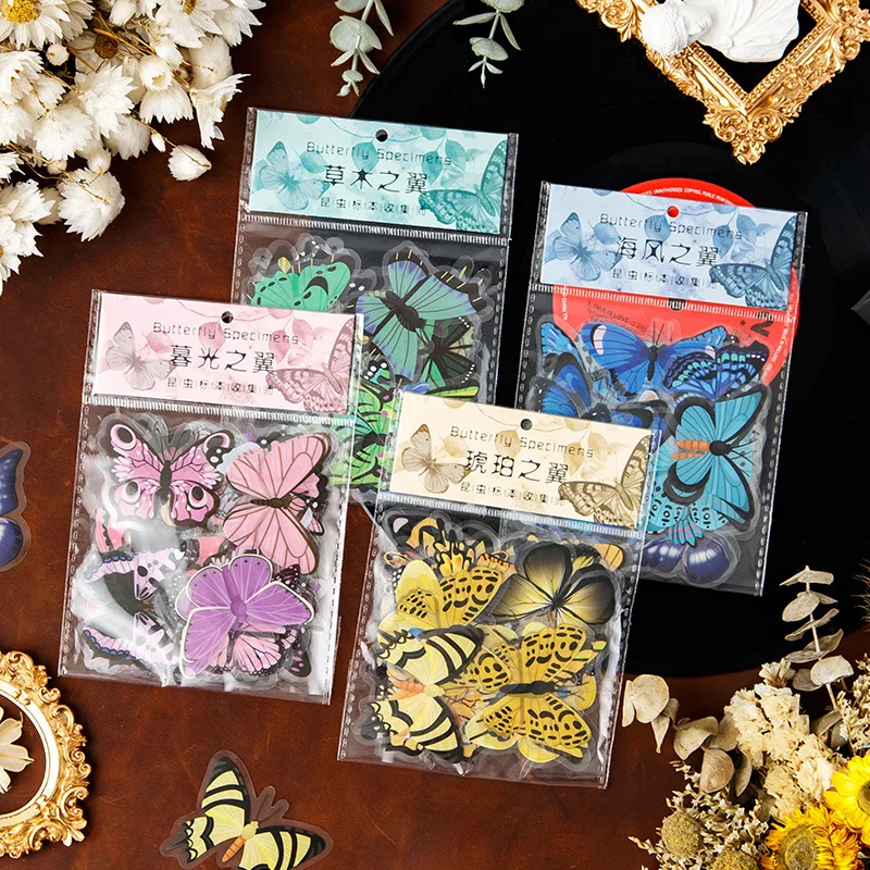 

32 pack/lot Creative Butterfly Sticker Cute Decorative Stationery Sticker Scrapbooking DIY Diary Album Stick Label