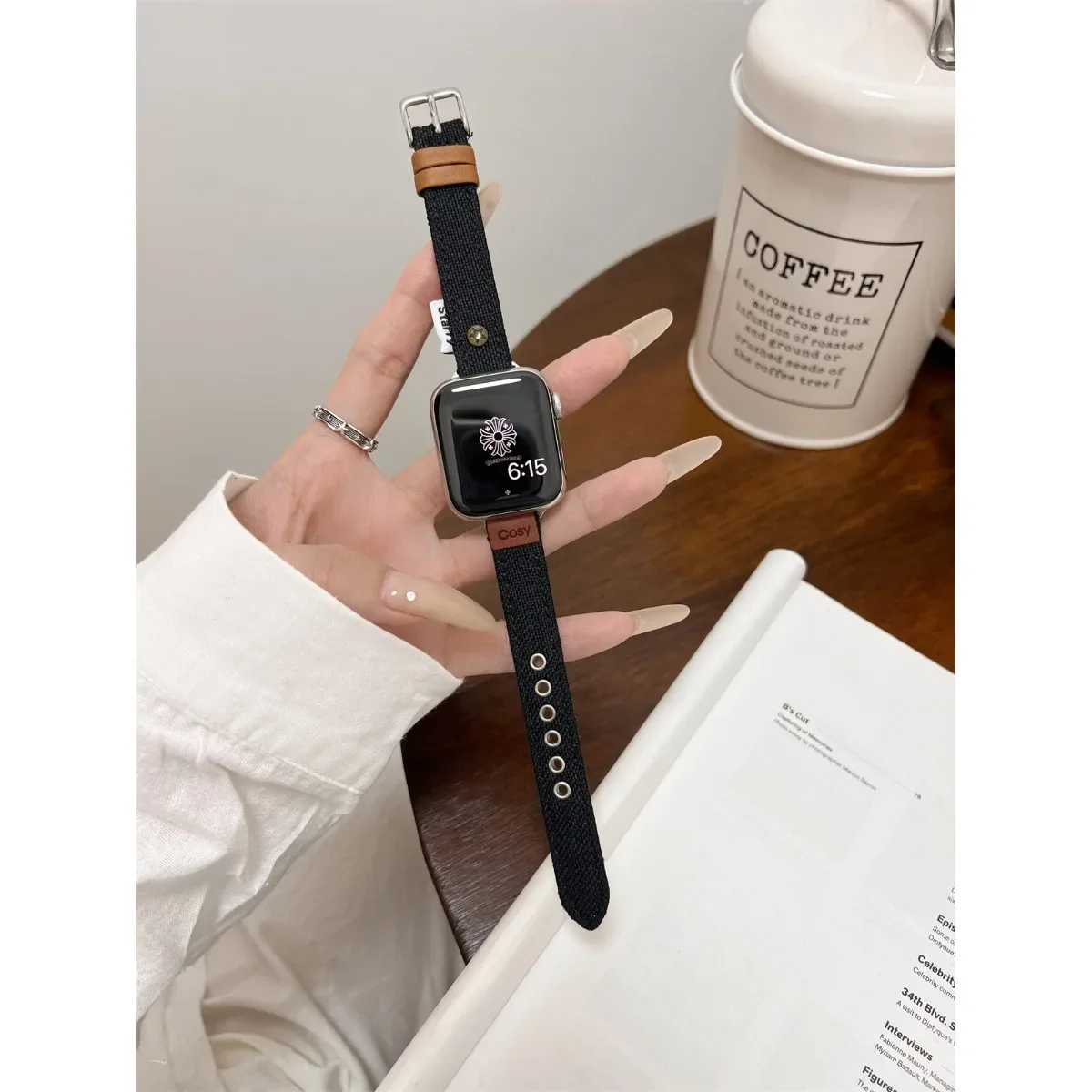Watch Band For iWatch 42/44/45/46/49mm 38/40/41mm PU Leather Fashion Watch Strap For Watch Series Ultra2 Series 10/9/8/7/6/5/4/3/2/1_voghion.com