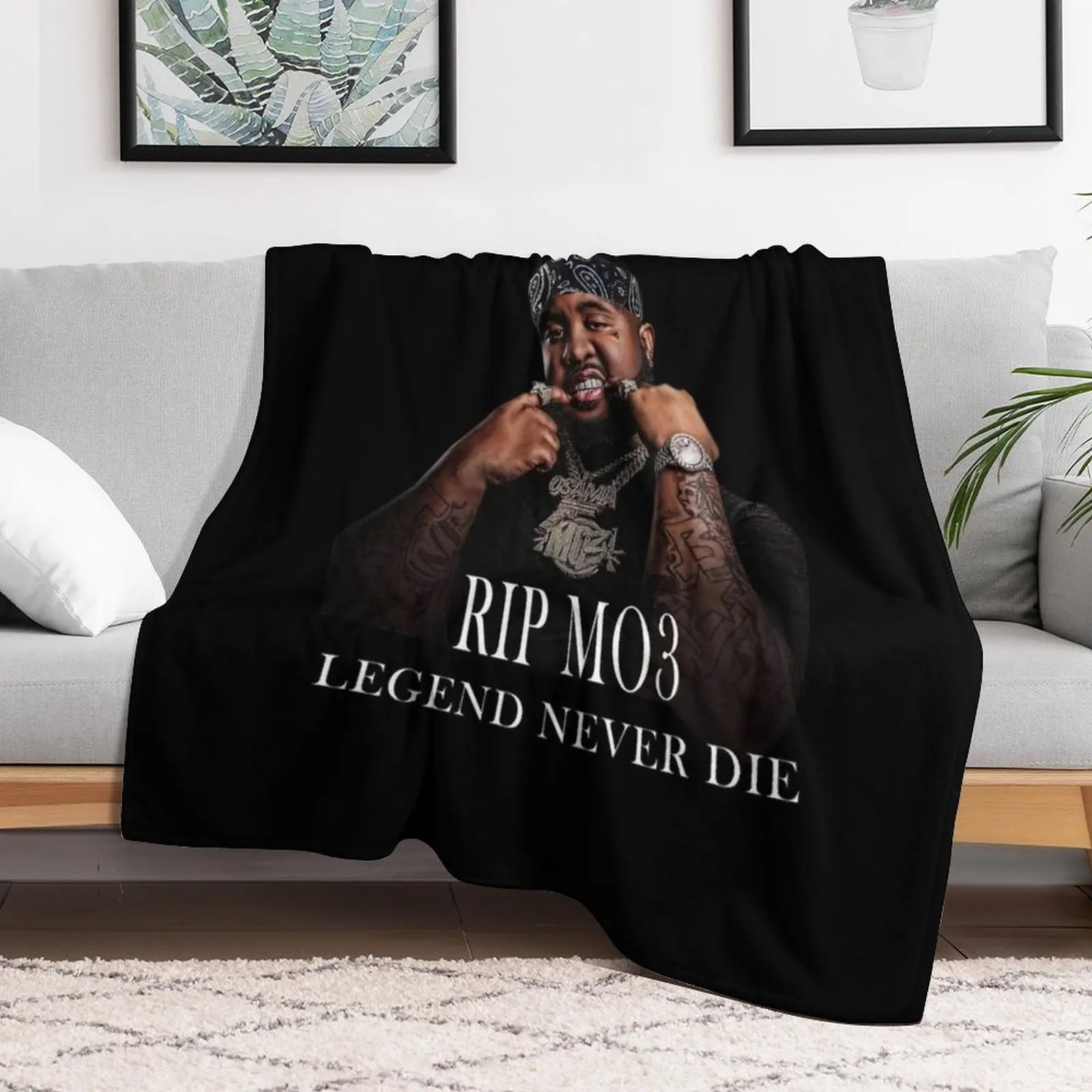 Don broco rip mo3 Shirt Osama Album Legend Never die T-Shirts Gift For Fans, For Men and Women, Gift Mother Day, F Throw Blanket