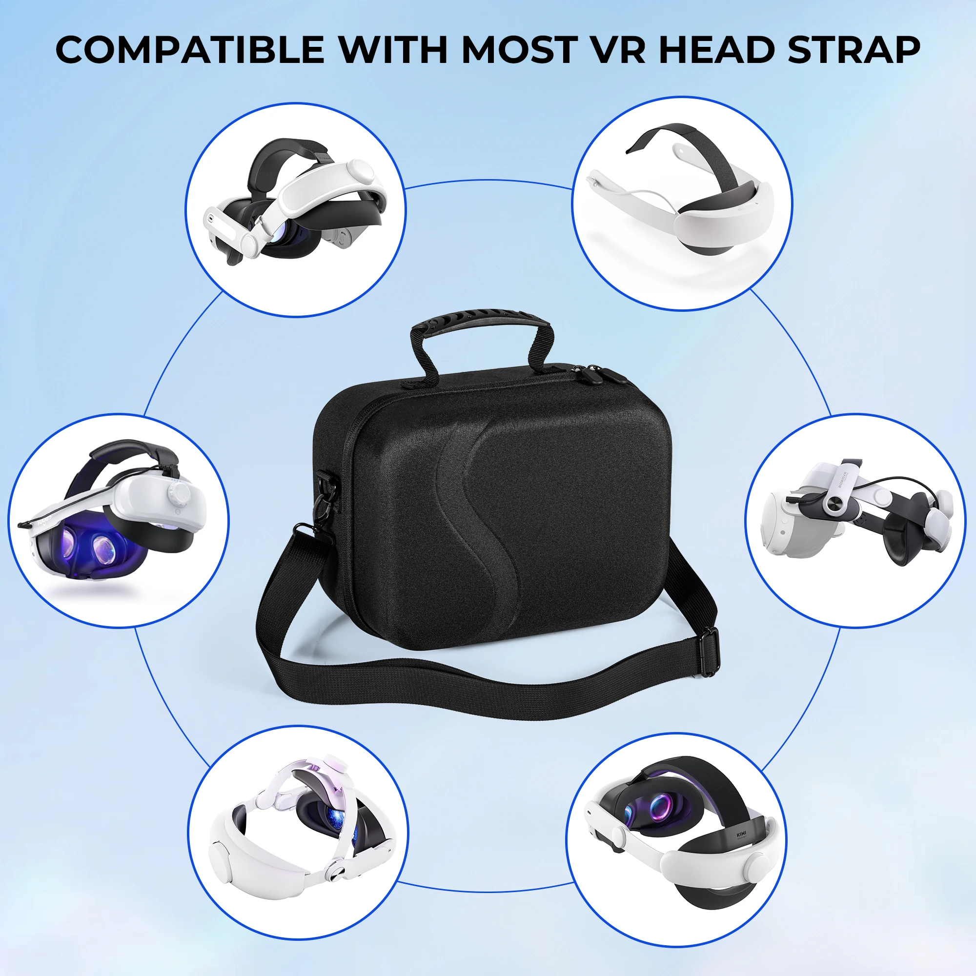 For Meta Quest 3 Controllers Accessories Storage Case Elite Headset Large Carrying Case Hard Shell Travel Case for BOBOVR S3