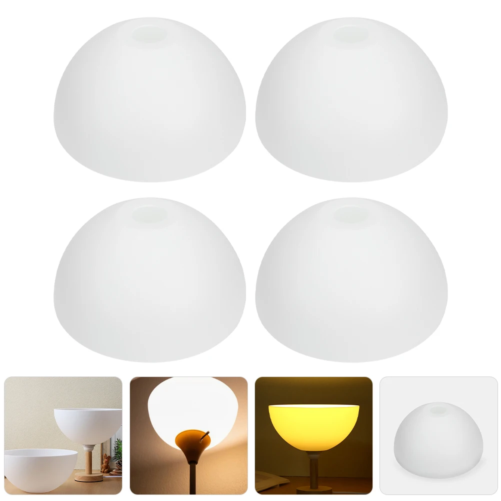 

4pcs Pendant Light Shade Hanging Lamp Shade 42Mm Replacement Cover For Led Bulb Cage Lighting Accessory Home Decor Plastic