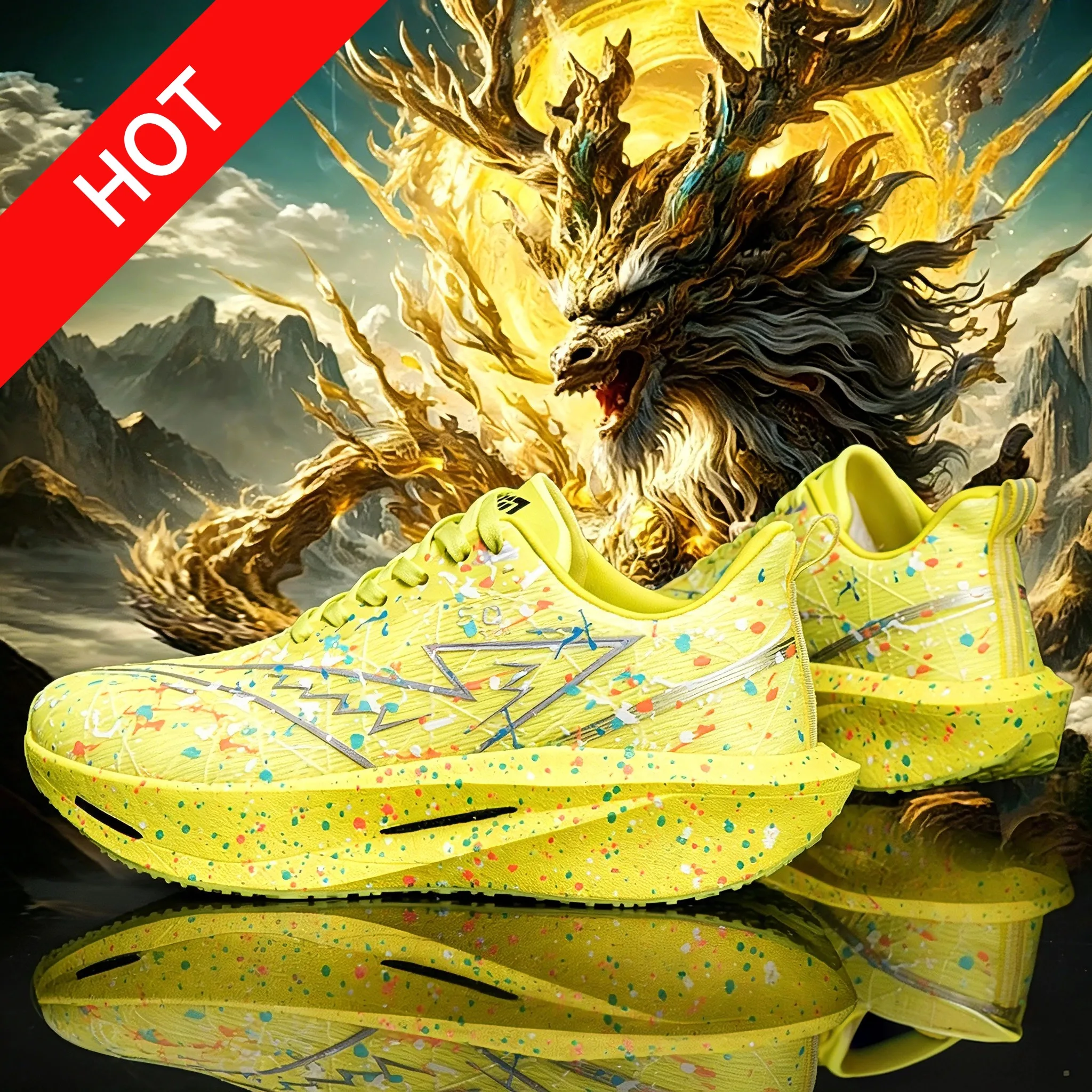 Carbon Plate Technology Running Shoes for Men, Luminous Shoes, Ultra-Light Cushioning and Rebound Sports Shoes, Couple Running Shoes, Non-Slip Tpr Soles, Trendy and Versatile Casual Shoes