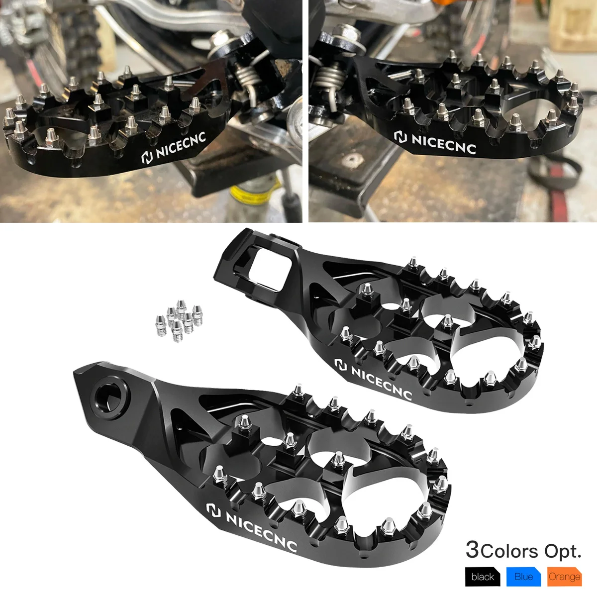 

For KTM 2024 EXC300 EXC250 EXC EXCF XCW 125 200 250 300 350 400 450 500 Motorcycle 57mm Forged Foot Pegs SX SXF XC XCF 2023-2024