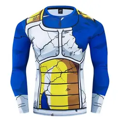 Dragonball t-Shirt a maniche corte da uomo con stampa 3D sportiva e Fitness attillata camicia ad asciugatura rapida con Dragon Ball