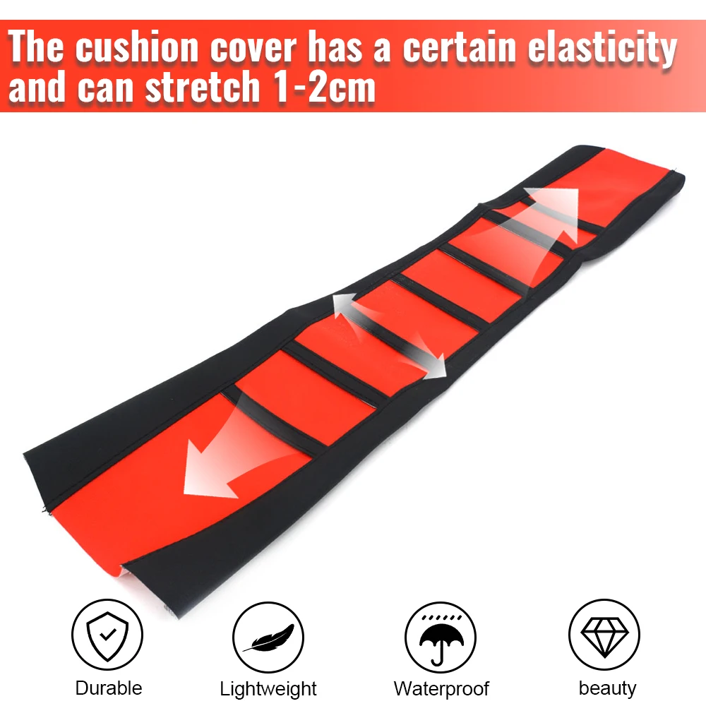 Universal Motorcycle Soft Seat Cover Rubber Fabric Gripper For KTM Honda Yamaha Suzuki Kawasaki EXC SX YZF WRF CR KX KXF RM RMZ image 3