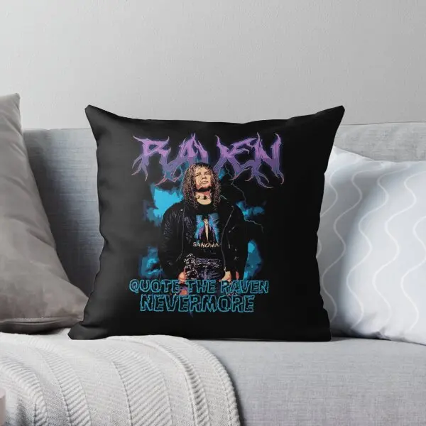 Raven Nevermore  Printing Throw Pillow Cover Office Decor Waist Fashion Square Comfort Car Bed Case Pillows not include One Side